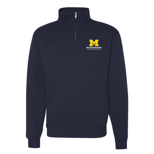 Jerzees 9.3 Oz 50/50 Nublend Quarter Zip Sweatshirt -- J Navy