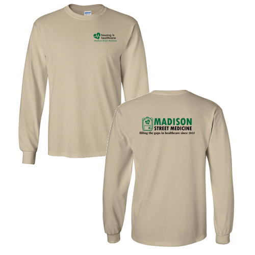 Gildan Ultra Cotton Longsleeve Basic T-Shirt -- Sand