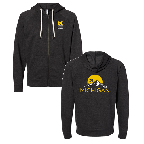 Independent Trading Icon Unisex Lightweight Terry Full-Zip Hooded Sweatshirt -- Charcoal Heather