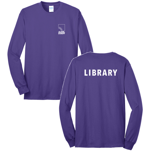 Regular Port and Company Long Sleeve 50/50 T Shirt -- Purple