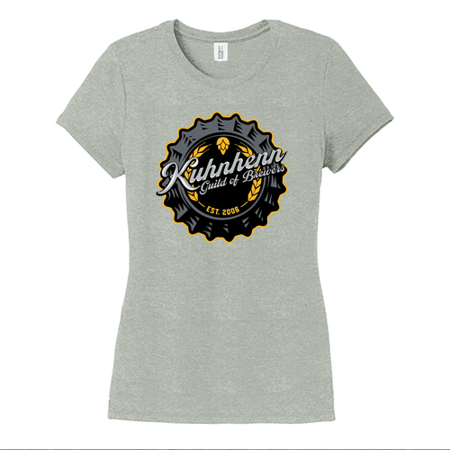District Womens Perfect Tri Tee -- Heathered Grey
