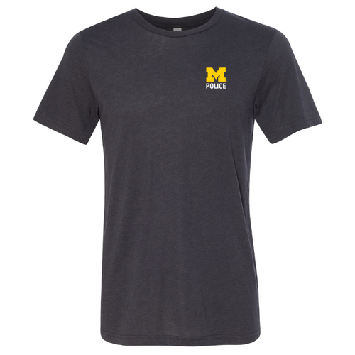 M Police Mens/Unisex Bella Canvas Triblend Short Sleeve T-Shirt -- Solid Dark Grey Triblend