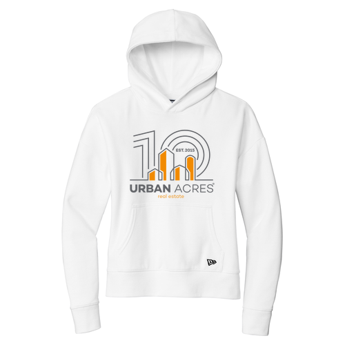 New Era Ladies Comeback Fleece Pullover Hoodie -- White