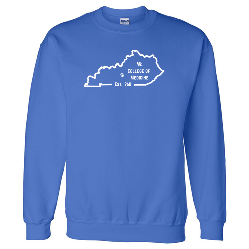 Block Option Gildan DryBlend Crew Neck Sweatshirt -- Royal
