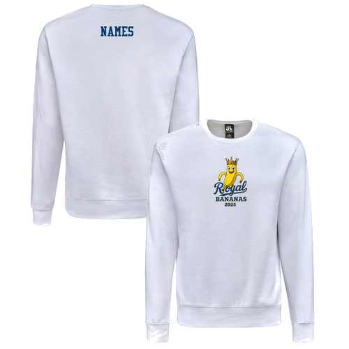 J. America BTB Fleece Crew -- White