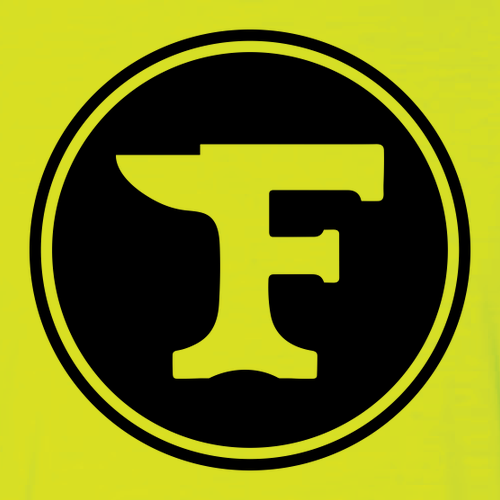 Forge25 Construction tee -- Safety Green