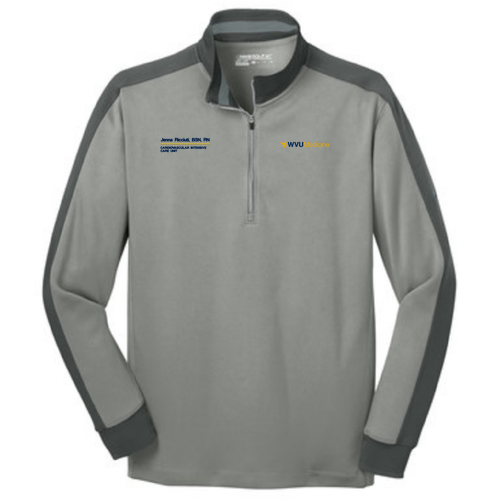 Nike Golf Dri FIT 1/2 Zip Cover Up -- Athletic Grey Heather / Dark Grey