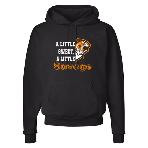 Hanes 7.8 Oz., 50/50 Comfort Blend Fleece Pullover Hood Adult -- Black