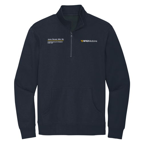 Embroidered District V.I.T. Fleece 1 / 4-Zip -- New Navy