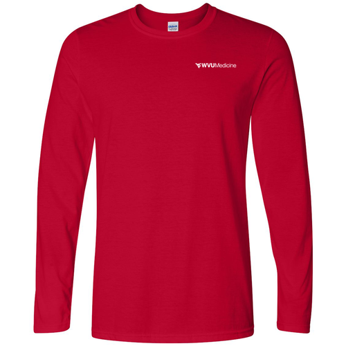 Gildan Softstyle Longsleeve T Shirt -- Cherry Red
