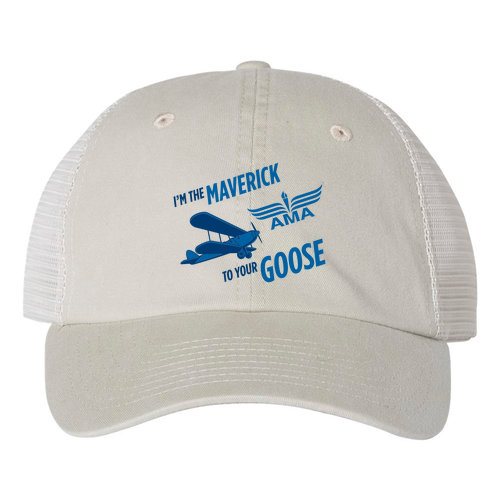 Valucap Pigment-Dyed Trucker Hat -- Stone / Stone Maverick to Your Goose