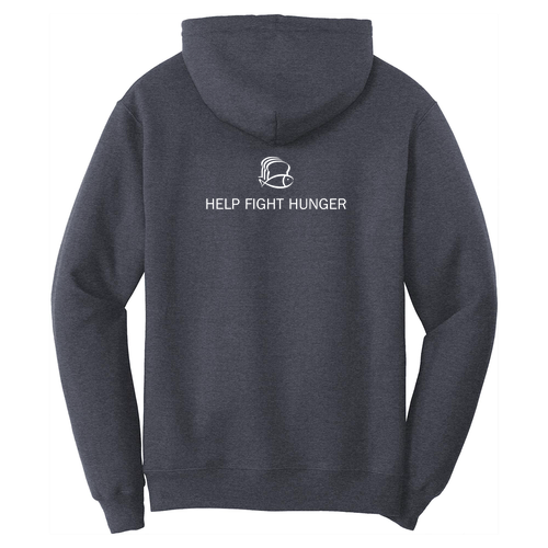 KLF Help Fight Hunger Port & Company Pullover Hooded Sweatshirt -- Heather Navy