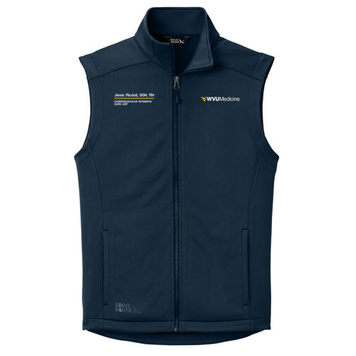 Eddie Bauer Men's Smooth Mid Layer Fleece Vest -- River Blue Navy