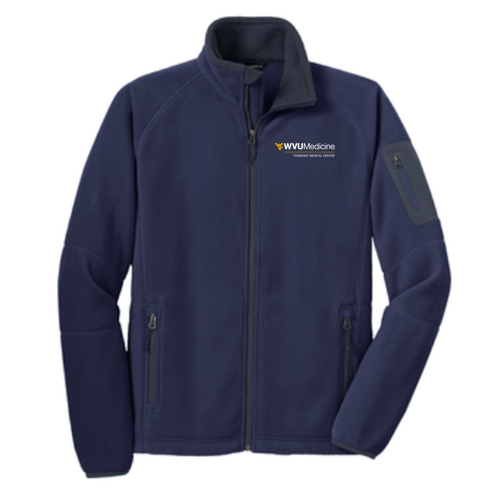 Port Authority Enhanced Value Fleece Full Zip Jacket -- Navy / Battleship Grey