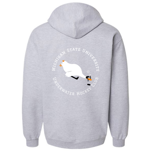 Gildan Midweight Fleece Adult Full Zip Hooded Sweatshirt -- Sport Grey