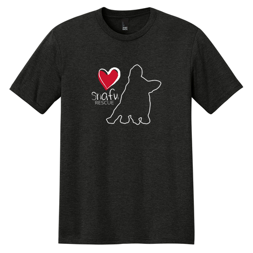 District Made Unisex Perfect Tri Crew Tee -- Black Frost