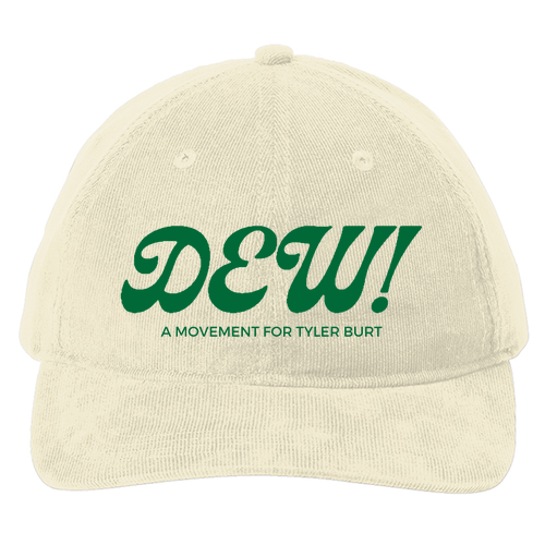 Just Dew It Light Corduroy Dad Cap -- Stone