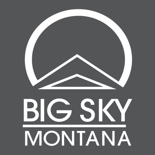 Big Sky Montana White Ink -- Crewneck Sweatshirt Asphalt