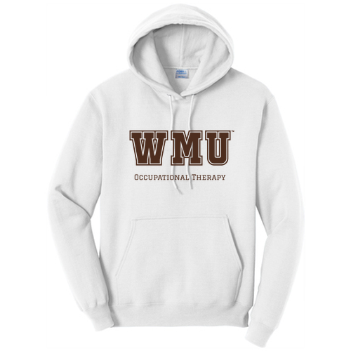 Port and Company Core Fleece Pullover Hooded Sweatshirt -- White