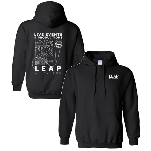 Black Gildan Heavy Blend Hooded Sweatshirt