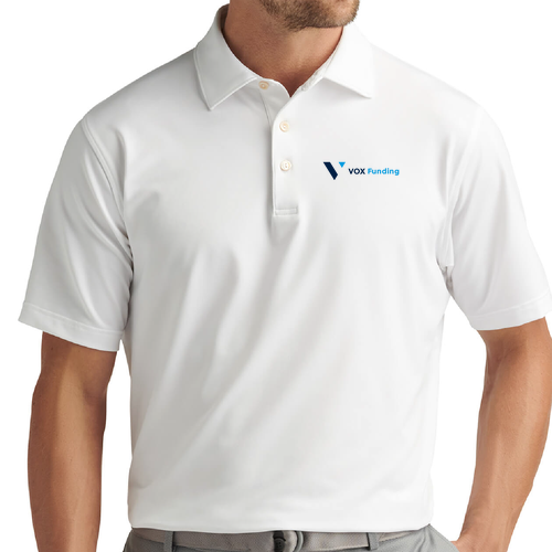 Peter Millar Men's Solid Performance Polo Self Collar -- White