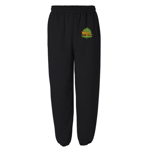Mens/Unisex Gildan Elastic Bottom Sweatpants -- Black