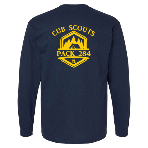 Gildan Ultra Cotton Longsleeve Basic T-Shirt -- Navy