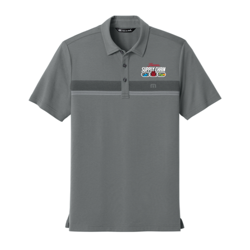 TravisMathew Glenview Stripe Polo -- Quiet Shade Grey