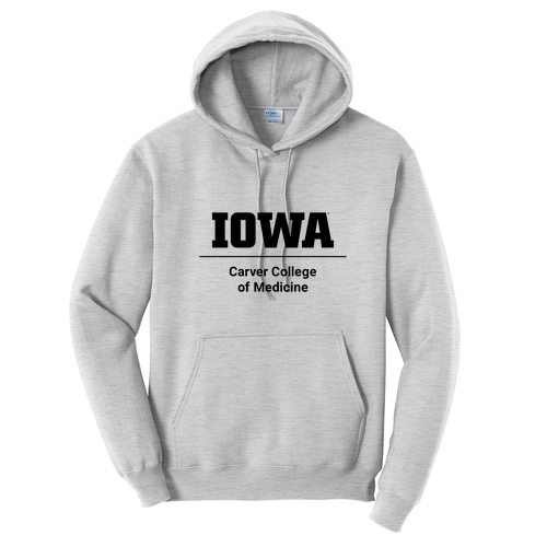 Printed CCOM Logo Port and Company Core Fleece Pullover Hooded Sweatshirt -- Ash