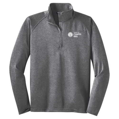 Sport Tek Sport Wick Stretch Half Zip Pullover -- Charcoal Grey Heather