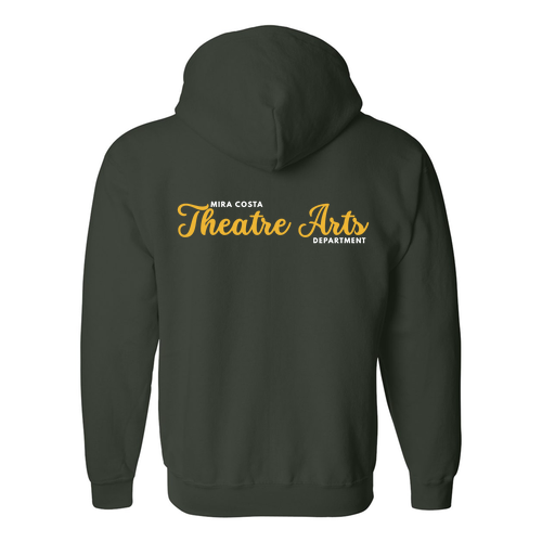 Gildan Full Zip Hooded Sweatshirt -- Forest Green