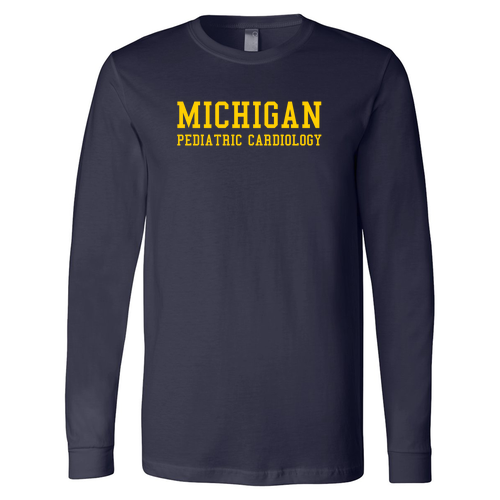 Mens/Unisex Bella Canvas Soft Fitted Jersey Longsleeve Tee -- Navy