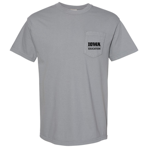 Hawkeye Teachers Comfort Colors Unisex Garment-Dyed Heavyweight Pocket T-Shirt -- Granite
