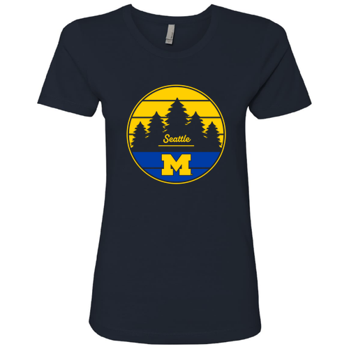 Ladies Next Level Soft Fitted Boyfriend Tee -- Midnight Navy