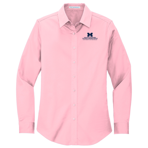 Ladies Port Authority Easy Care Long Sleeve Shirt -- Light Pink, $34