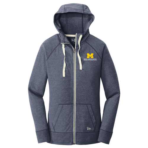 Ladies New Era Sueded Cotton Blend Full-Zip Hoodie -- True Navy Heather