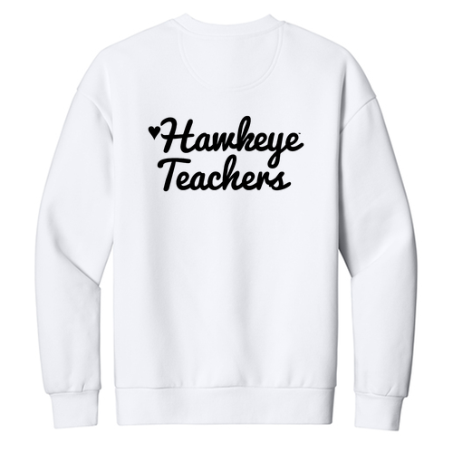 Hawkeye Teacher District V.I.T. Heavyweight Fleece Crew -- White