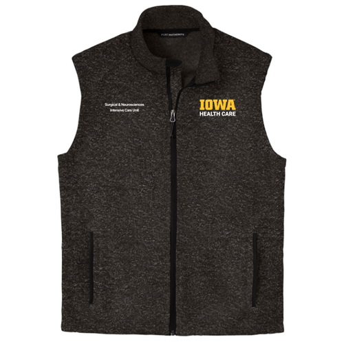 Port Authority Sweater Fleece Vest -- Black Heather