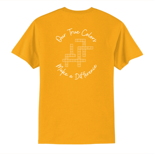 True Colors 50/50 Blend Basic T-Shirt -- Gold