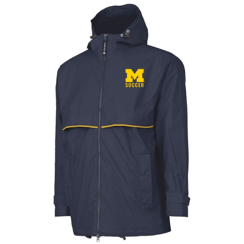 Charles River New England Rain Jacket -- Navy / Yellow