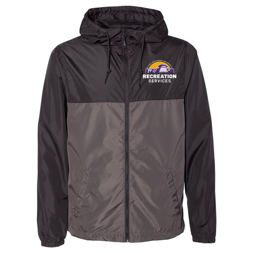 Independent Trading Co. Lightweight Windbreaker Zip Jacket -- Black / Graphite