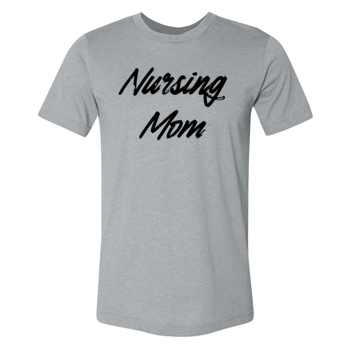 Nursing Mom Bella Canvas Unisex Heather CVC T-Shirt -- Athletic Heather