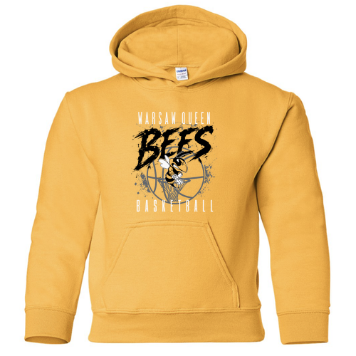 Queen Bees Gildan Heavy Blend Youth Hooded Sweatshirt -- Gold
