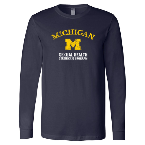 Mens/Unisex Bella Canvas Soft Fitted Jersey Longsleeve Tee -- Navy