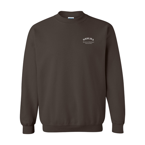 NSSLHA @ WMU Gildan Heavy Blend Crew Neck Sweatshirt -- Dark Chocolate