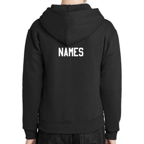 YOUTH Jerzees Hooded Sweatshirt-- Black