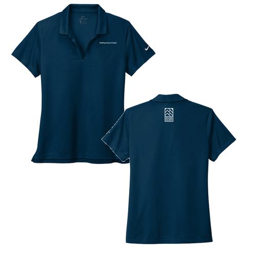 Nike Ladies Dri-Fit Micro Pique 2.0 Polo -- Navy