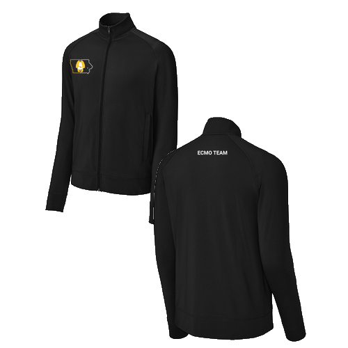 Sport-Tek Sport-Wick Stretch Full-Zip Cadet Jacket -- Black