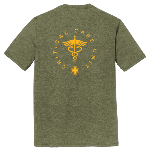 District Made Mens Perfect Tri Crew Tee -- Military Green Frost