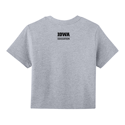 Hawkeye Teachers Next Level Apparel Women’s Heavyweight Boxy Tee -- Heather Gray